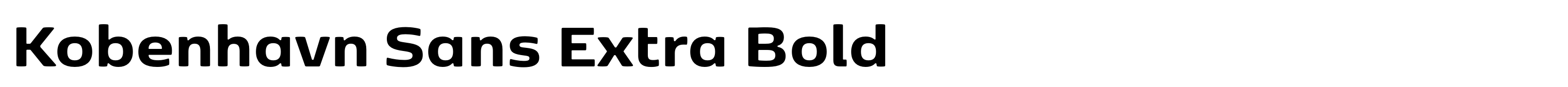 Kobenhavn Sans Extra Bold
